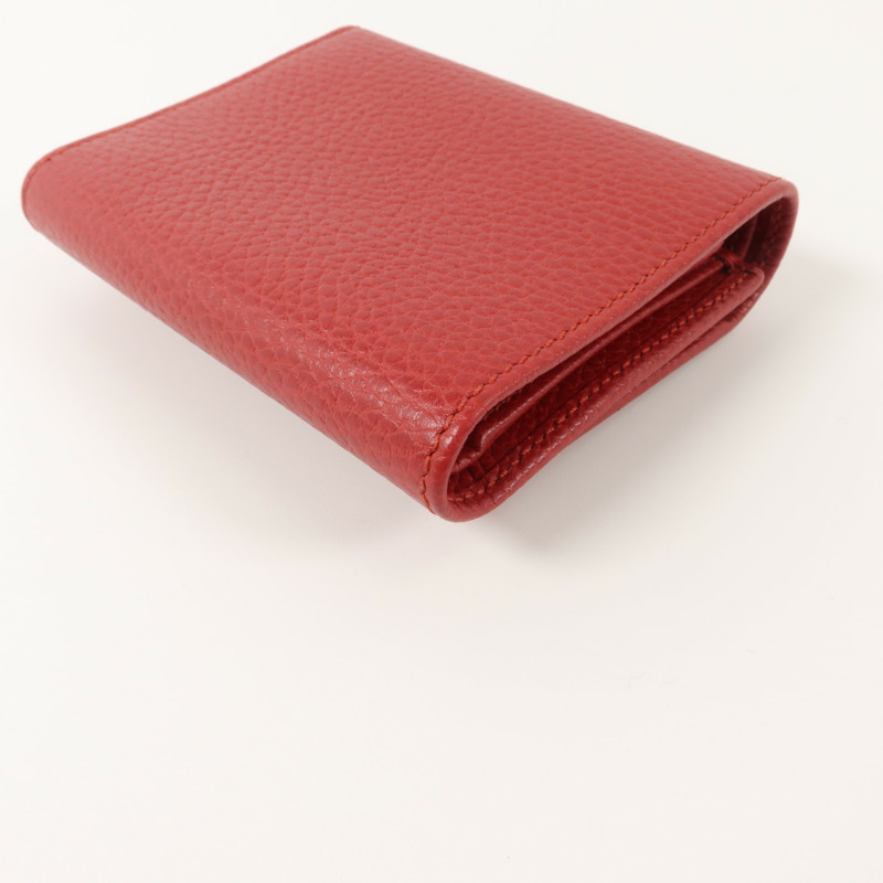 GUCCI 牛皮皮革Marmont Trifold Wallet錢包-12