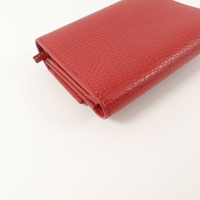 GUCCI 牛皮皮革Marmont Trifold Wallet錢包-13