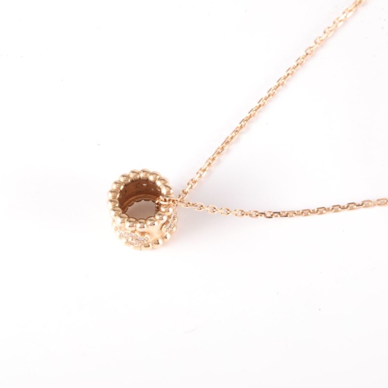 VAN CLEEF&ARPELS PerléeClovers萬花筒鑲鑽項鏈18K玫瑰金/鑽石-3