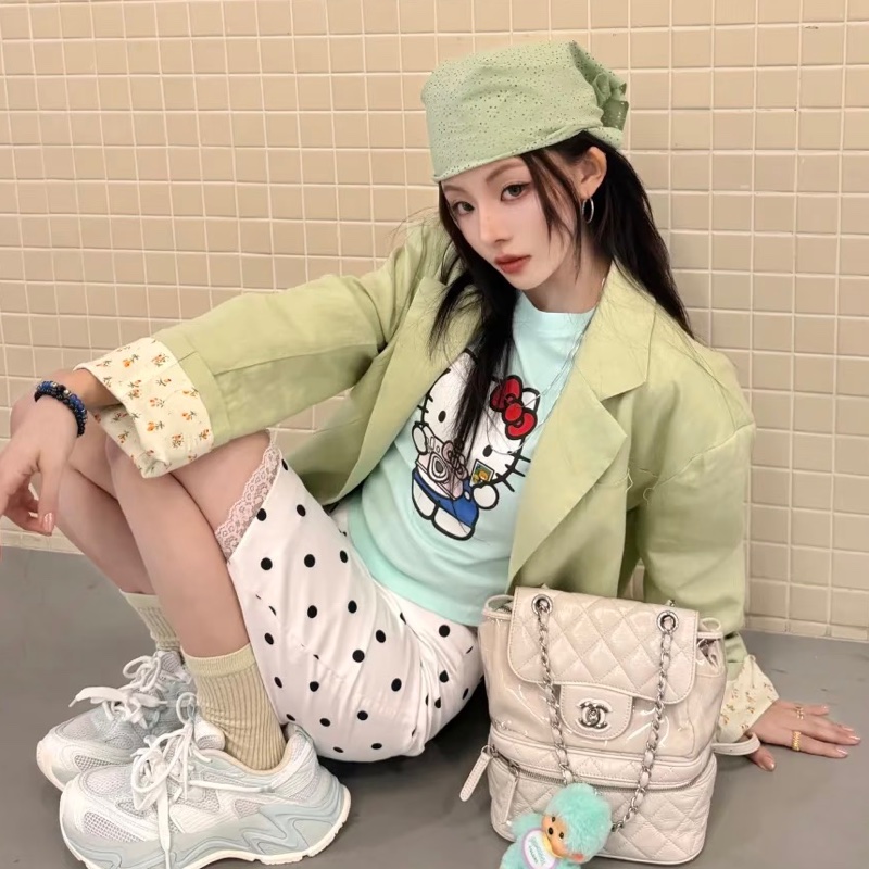 Chanel 奶油白亮色 Summer color側背雙鏈書包/透明雙層特殊款-1