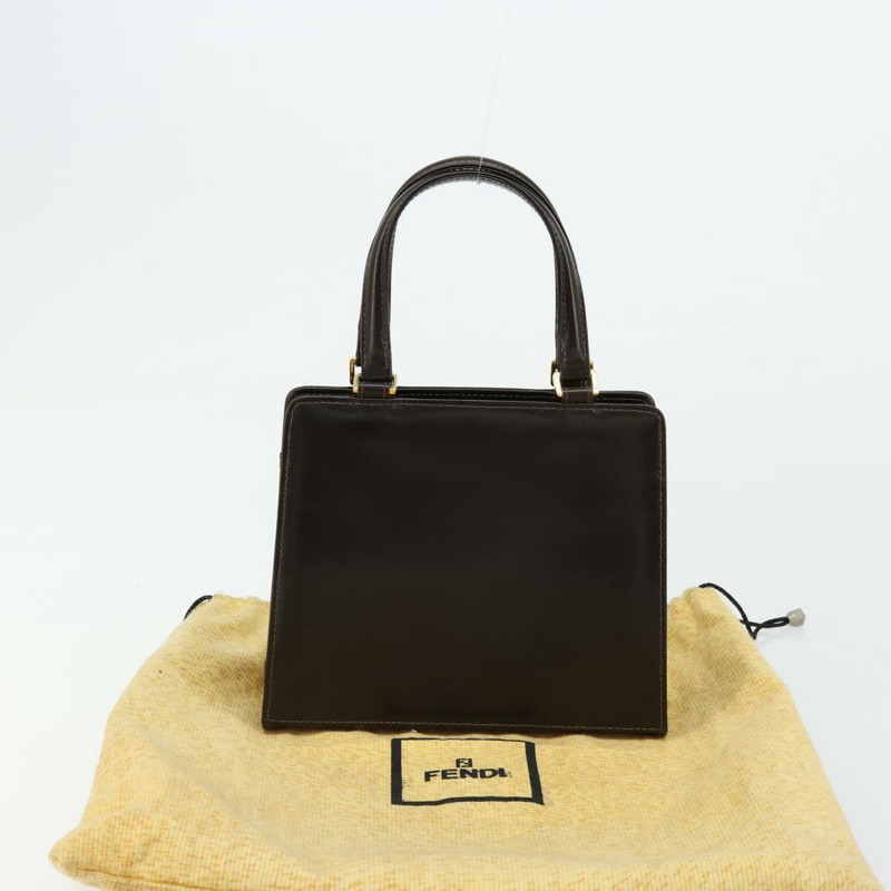 【日本直送】FENDI 手提包 皮革 黑色 金色 正品 179086A-11