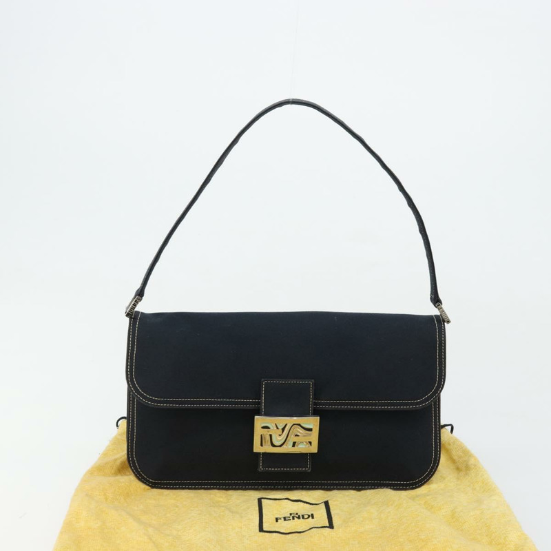 【日本直送】FENDI 大理石紋 Mamma Baguette 單肩包 帆布 海軍藍 銀色 正品 am11569A-11
