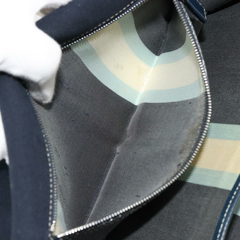 【日本直送】FENDI 大理石紋 Mamma Baguette 單肩包 帆布 海軍藍 銀色 正品 am11569A-24
