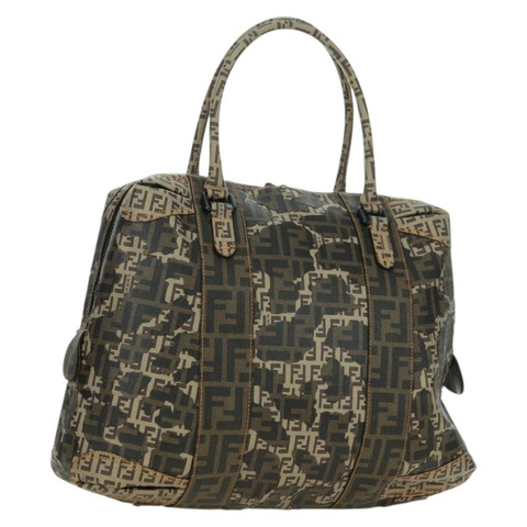 FENDI Zucca帆布手提包 米色 正品 179203SM