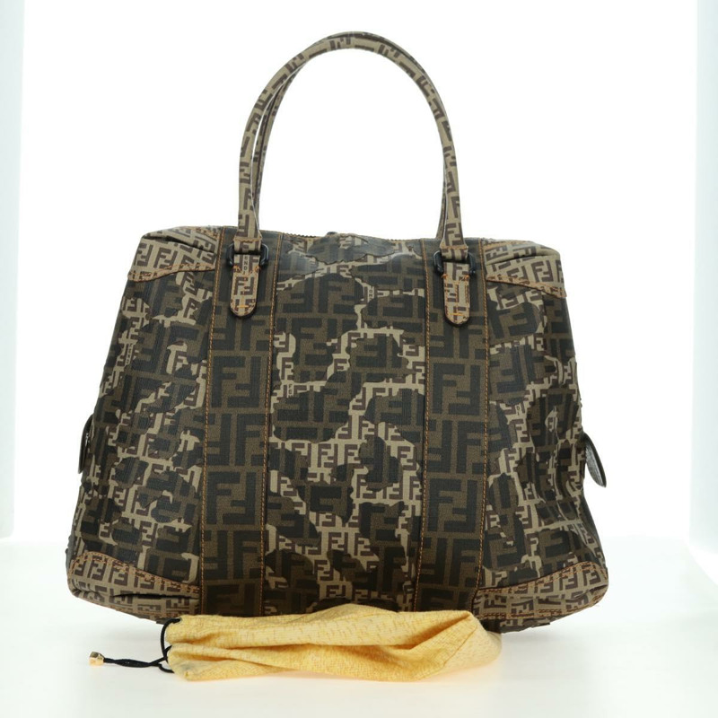 【日本直送】FENDI Zucca帆布手提包 米色 正品 179203SM-11