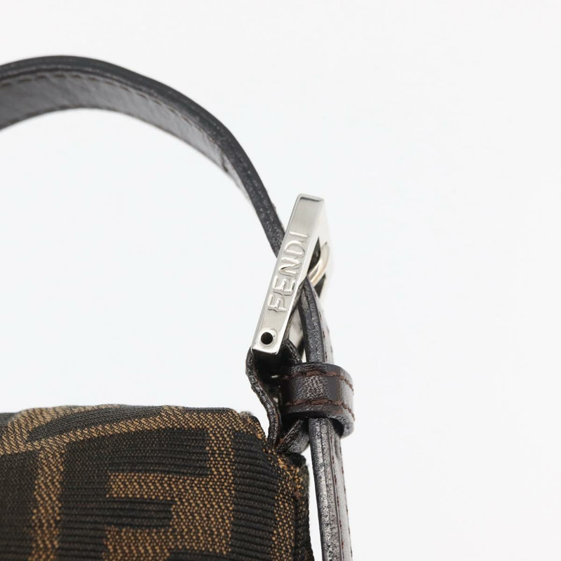 【日本直送】FENDI Zucca帆布Mamma Baguette單肩包 黑色棕色 正品 179388SAV-7