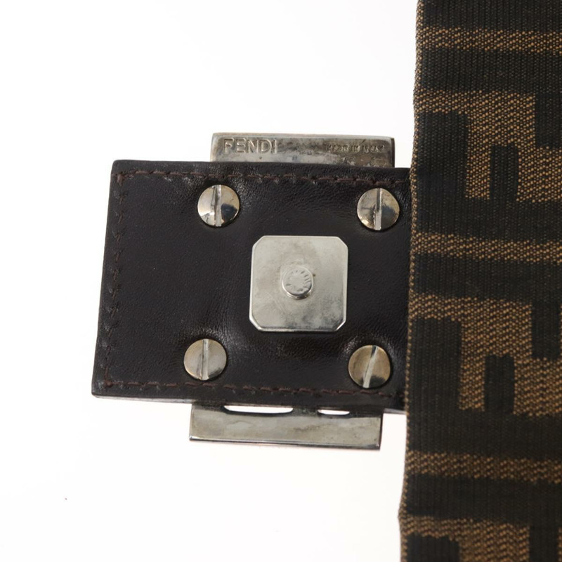 【日本直送】FENDI Zucca帆布Mamma Baguette單肩包 黑色棕色 正品 179388SAV-8