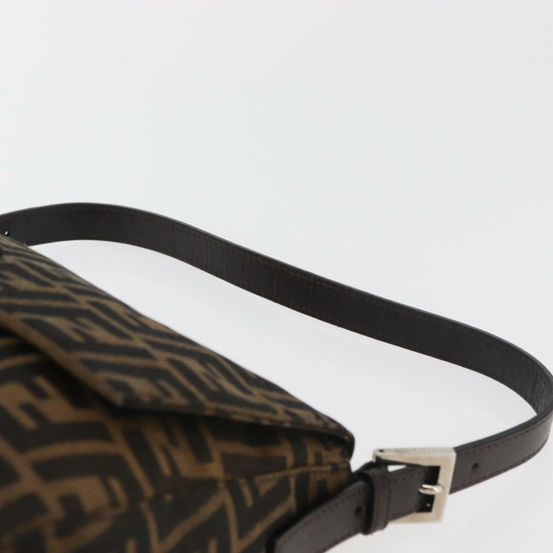 【日本直送】FENDI Zucca帆布Mamma Baguette單肩包 黑色棕色 正品 179388SAV-13