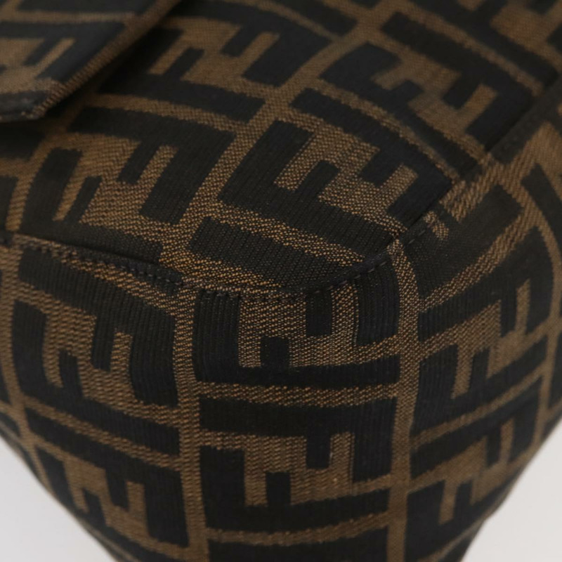 【日本直送】FENDI Zucca帆布Mamma Baguette單肩包 黑色棕色 正品 179388SAV-14