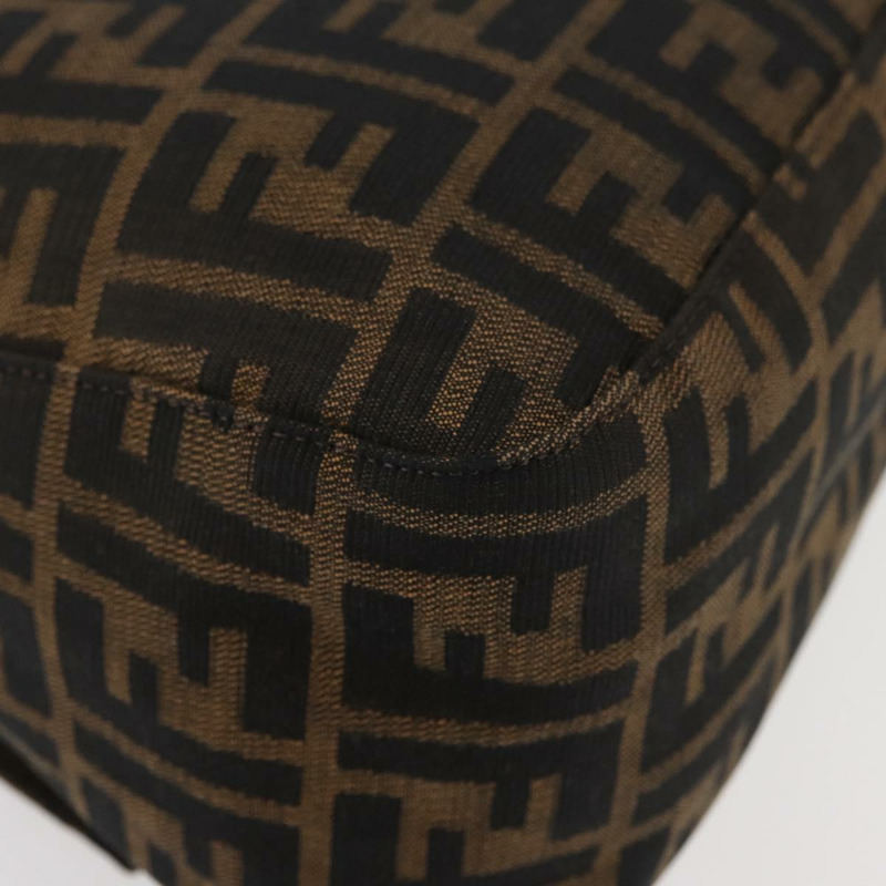 【日本直送】FENDI Zucca帆布Mamma Baguette單肩包 黑色棕色 正品 179388SAV-16