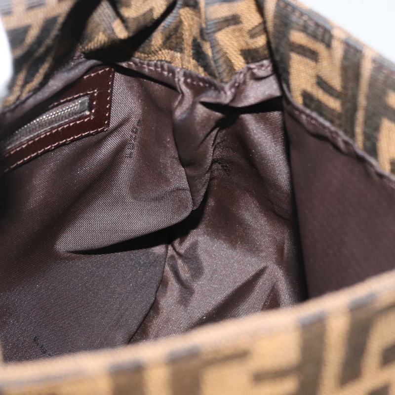 【日本直送】FENDI Zucca帆布Mamma Baguette單肩包 黑色棕色 正品 179388SAV-22
