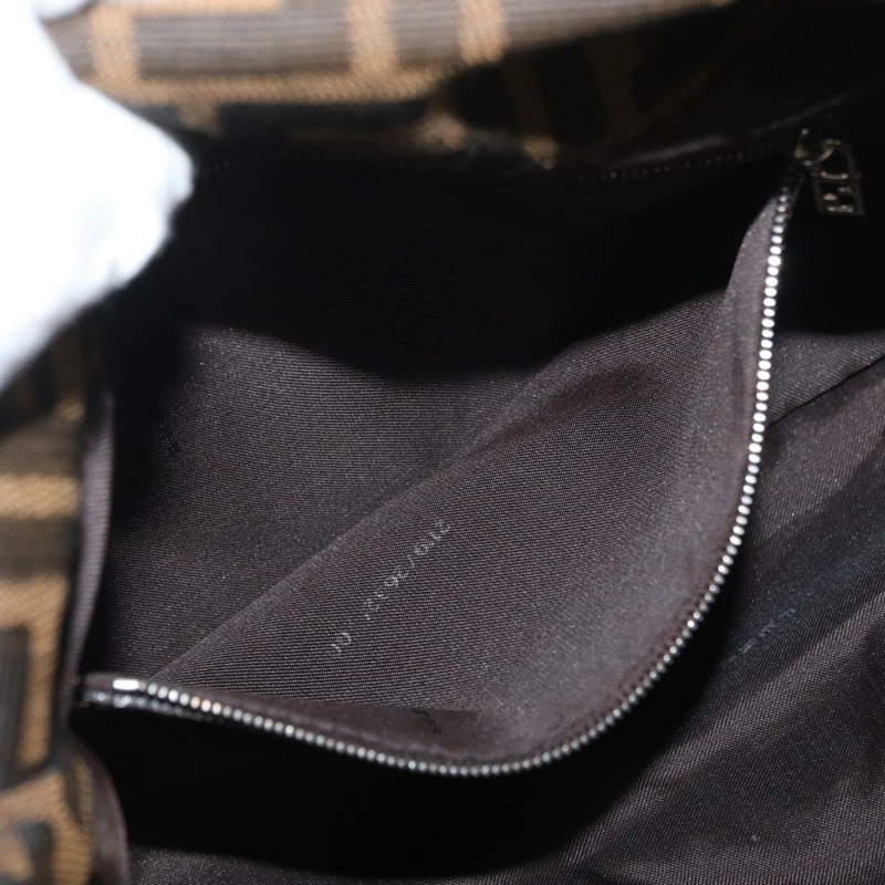 【日本直送】FENDI Zucca帆布Mamma Baguette單肩包 黑色棕色 正品 179388SAV-24