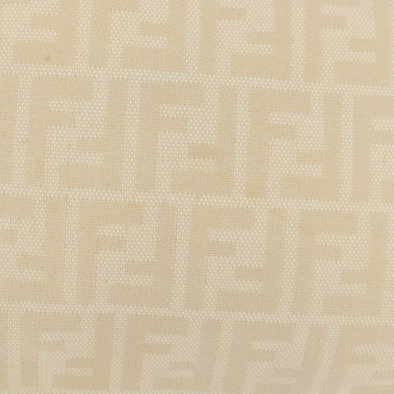 【日本直送】FENDI Zucca帆布Mamma Baguette單肩包 米色 銀色 正品 179443V-2