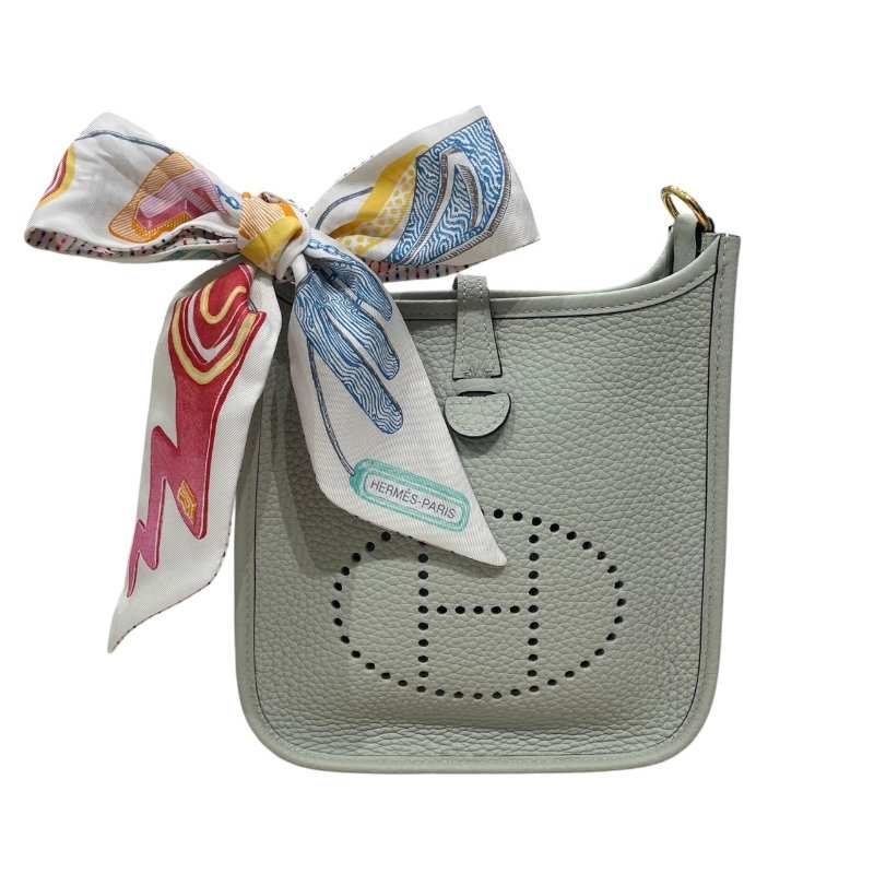 HERMES 愛馬仕 CHEVALOSCOPE POINTILLE TWILLY 絲巾 真絲 白色系-5