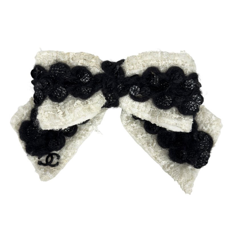 CHANEL 中古 CC 蝴蝶結 胸針-0