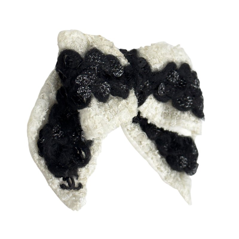 CHANEL 中古 CC 蝴蝶結 胸針-3