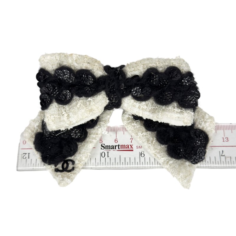 CHANEL 中古 CC 蝴蝶結 胸針-11