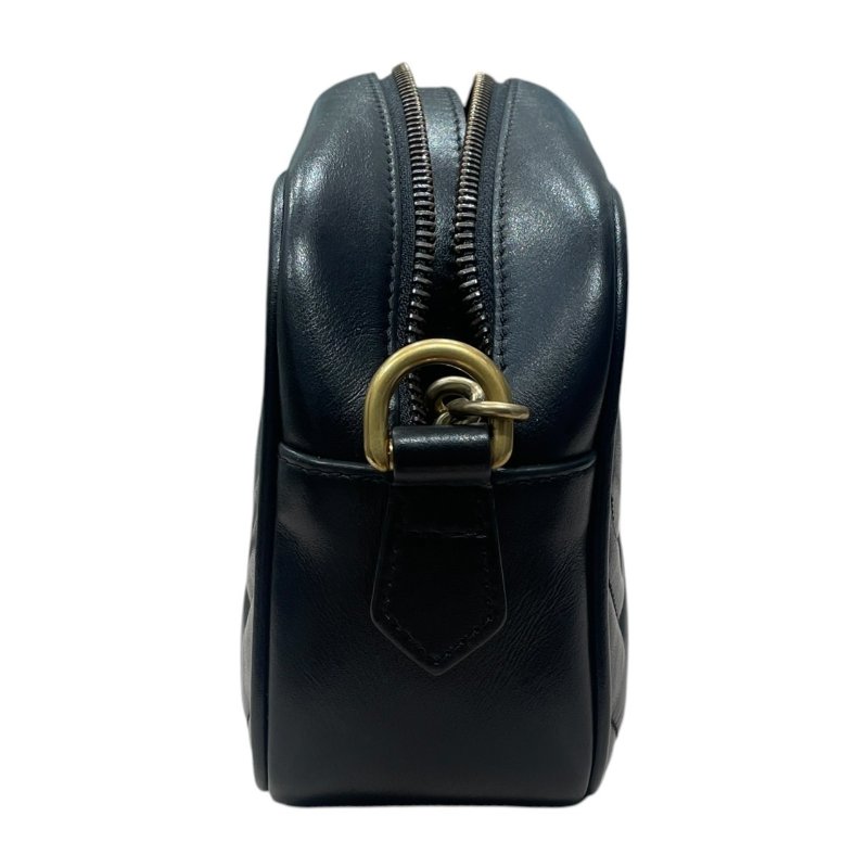 GUCCI 古馳 448065 GG MARMONT 肩背包 皮革 黑色 金釦 小號-3