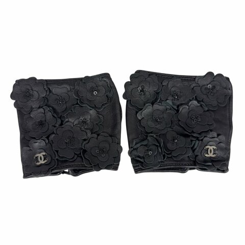 CHANEL CC 花花 亮片 手套
