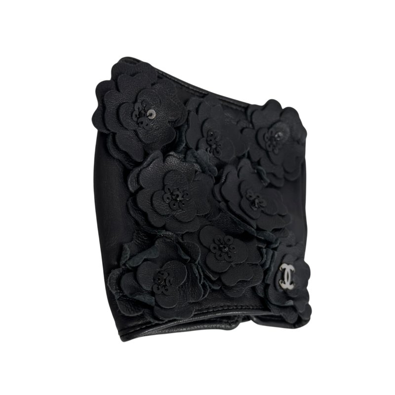 CHANEL CC 花花 亮片 手套-7