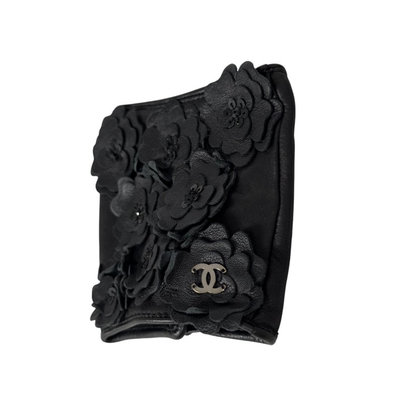 CHANEL CC 花花 亮片 手套-8