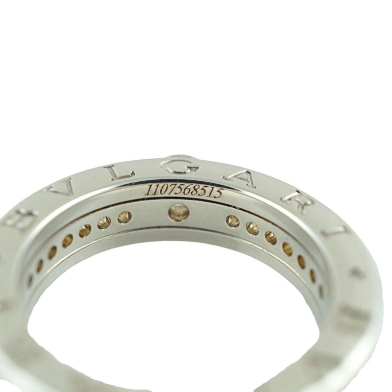 BVLGARI 寶格麗 B.zero1 18白K金鑲鑽戒指 鑽戒-9