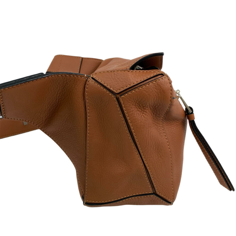 △ LOEWE 羅意威 Brown Calfskin Puzzle Waist Bag 啡色小牛皮腰包-267010006-5