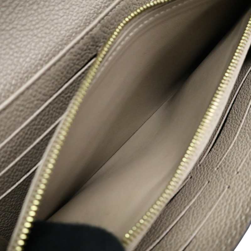 灰色 原花 牛皮 壓紋 Sarah 扣式長夾 金扣【LOUIS VUITTON LV 路易威登】 M81049-4