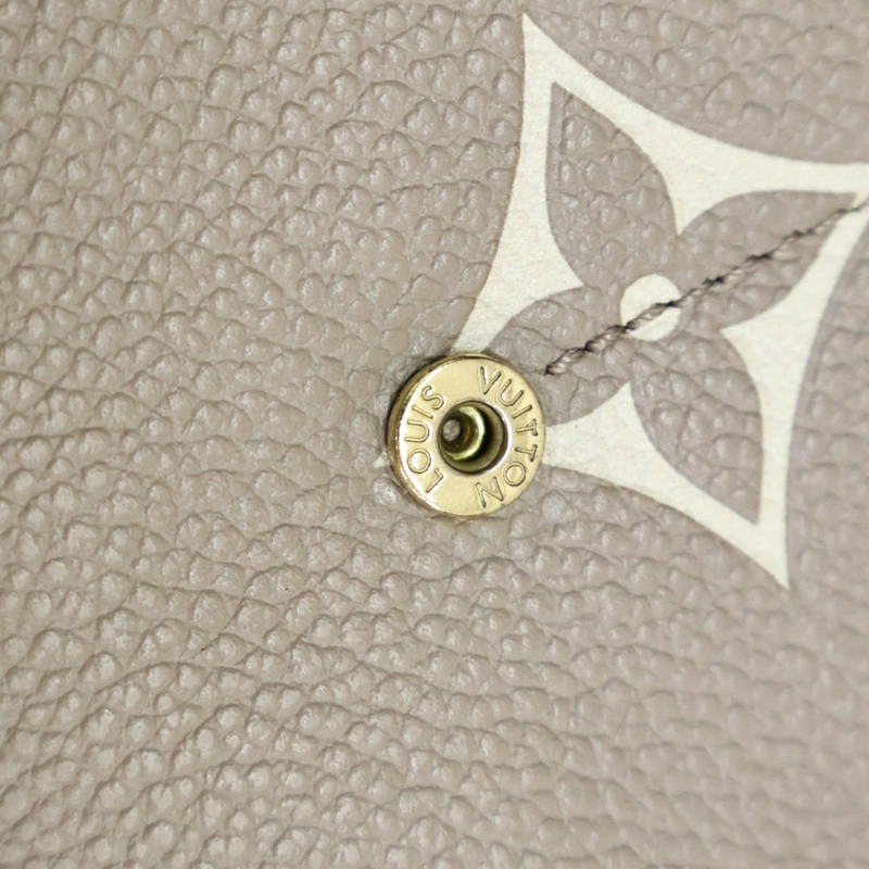灰色 原花 牛皮 壓紋 Sarah 扣式長夾 金扣【LOUIS VUITTON LV 路易威登】 M81049-11