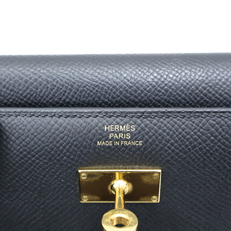 黑色 Epsom牛皮 Kelly Depliant Medium 三折長夾 D刻 金扣【HERMES 愛馬仕】-6
