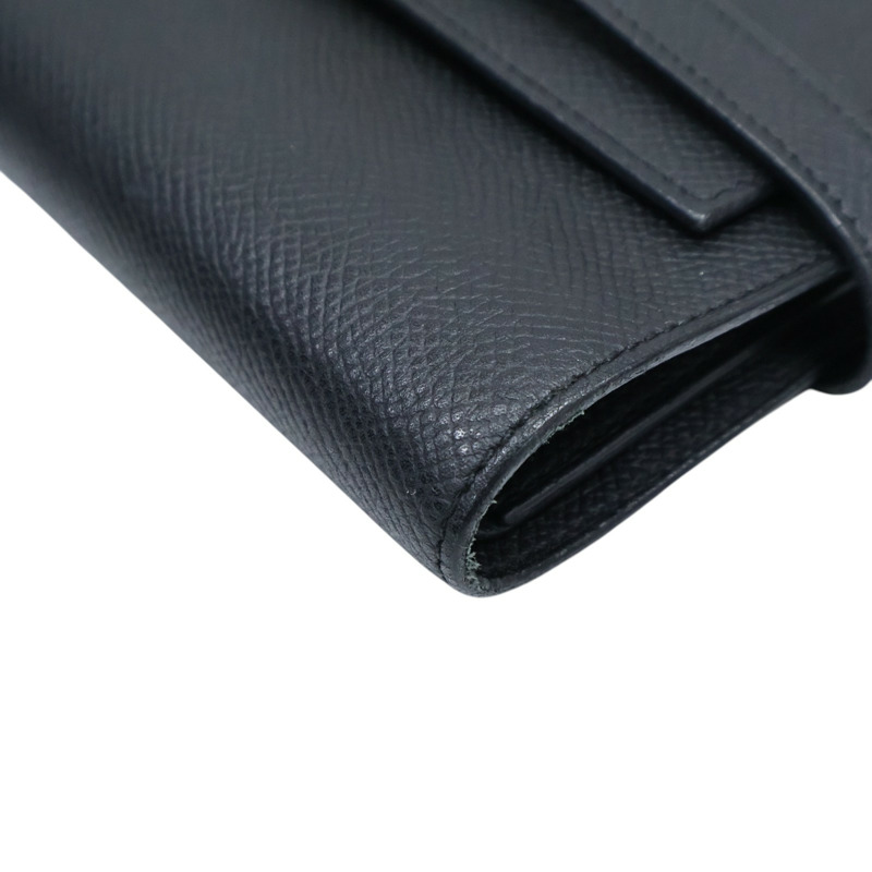 黑色 Epsom牛皮 Kelly Depliant Medium 三折長夾 D刻 金扣【HERMES 愛馬仕】-10