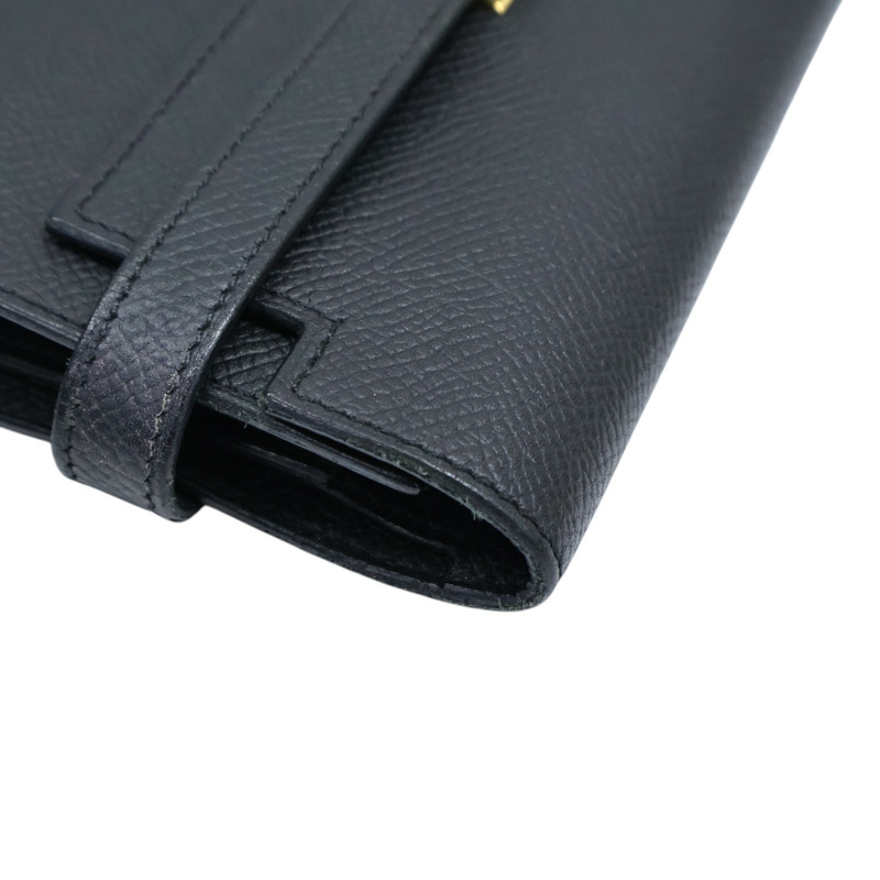 黑色 Epsom牛皮 Kelly Depliant Medium 三折長夾 D刻 金扣【HERMES 愛馬仕】-11