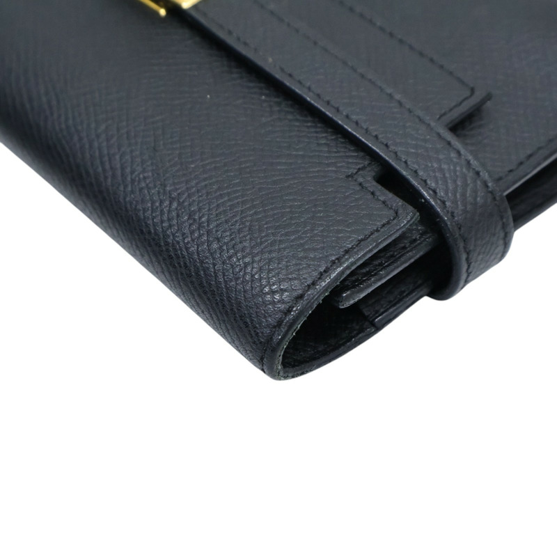 黑色 Epsom牛皮 Kelly Depliant Medium 三折長夾 D刻 金扣【HERMES 愛馬仕】-12