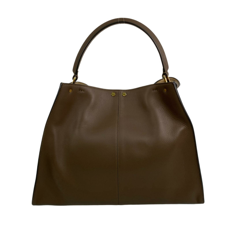 △ FENDI 芬迪 Brown Calfskin Peekaboo X-Lite Handbag 啡色小牛皮手挽袋 8BN304-267010359-2