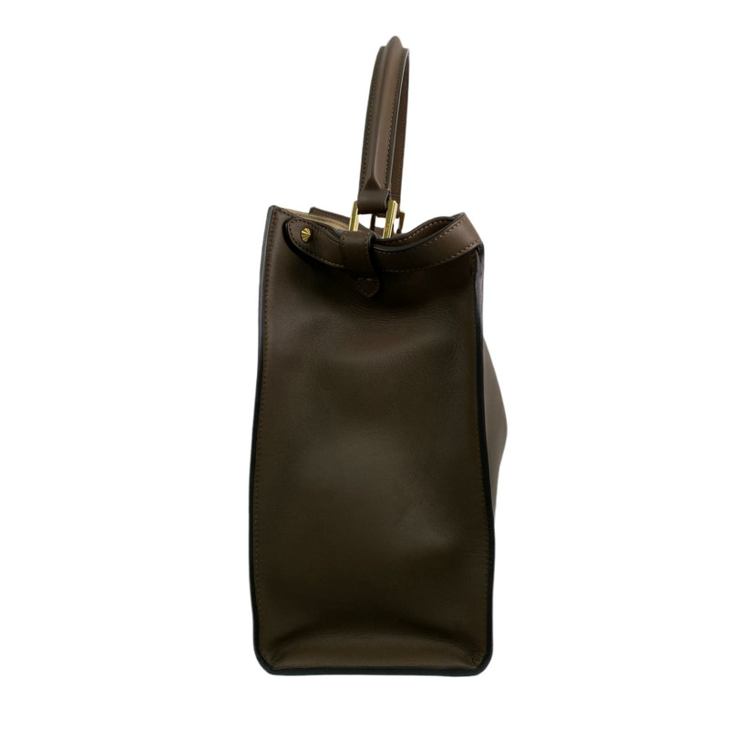 △ FENDI 芬迪 Brown Calfskin Peekaboo X-Lite Handbag 啡色小牛皮手挽袋 8BN304-267010359-3