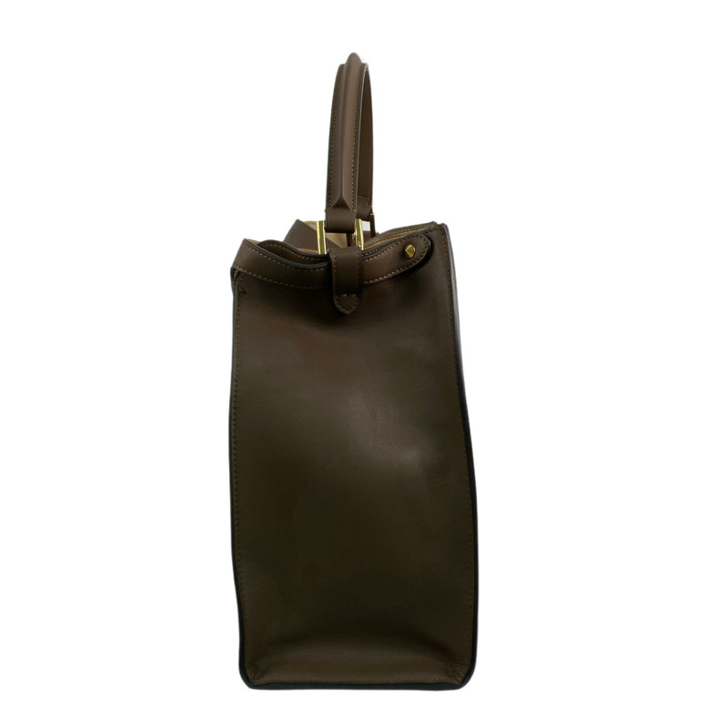 △ FENDI 芬迪 Brown Calfskin Peekaboo X-Lite Handbag 啡色小牛皮手挽袋 8BN304-267010359-4