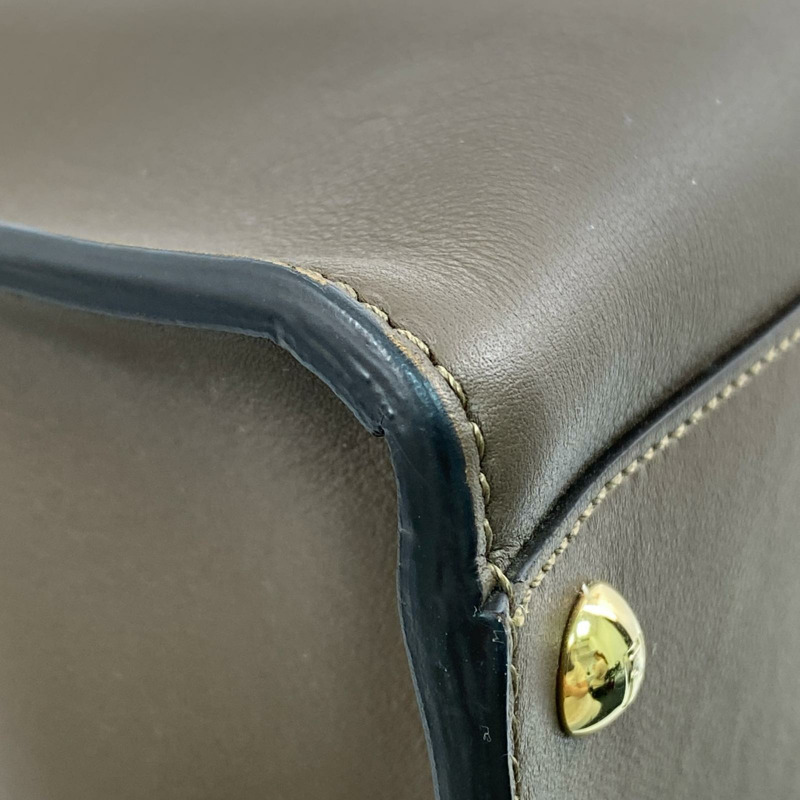 △ FENDI 芬迪 Brown Calfskin Peekaboo X-Lite Handbag 啡色小牛皮手挽袋 8BN304-267010359-6