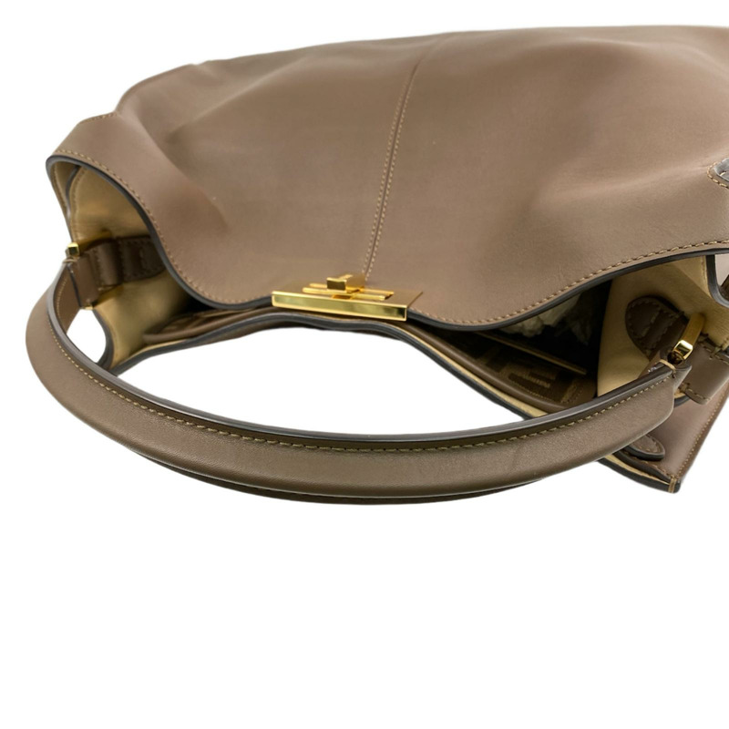 △ FENDI 芬迪 Brown Calfskin Peekaboo X-Lite Handbag 啡色小牛皮手挽袋 8BN304-267010359-11