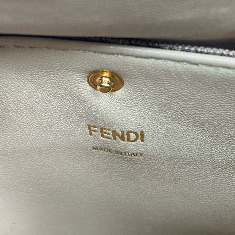 △ FENDI 芬迪 Brown Calfskin Peekaboo X-Lite Handbag 啡色小牛皮手挽袋 8BN304-267010359-15