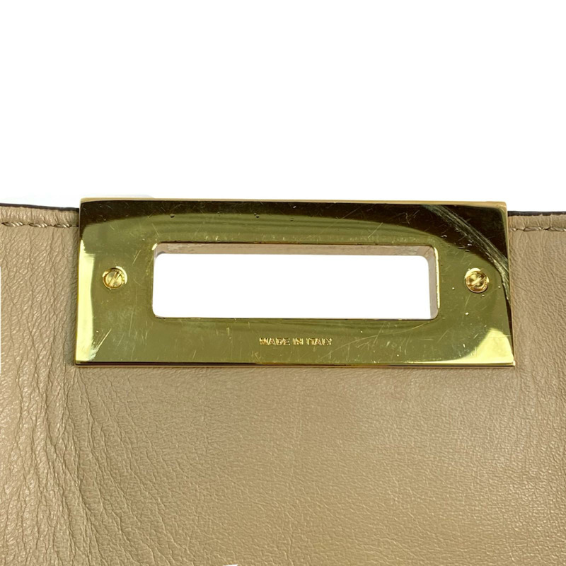 △ FENDI 芬迪 Brown Calfskin Peekaboo X-Lite Handbag 啡色小牛皮手挽袋 8BN304-267010359-18