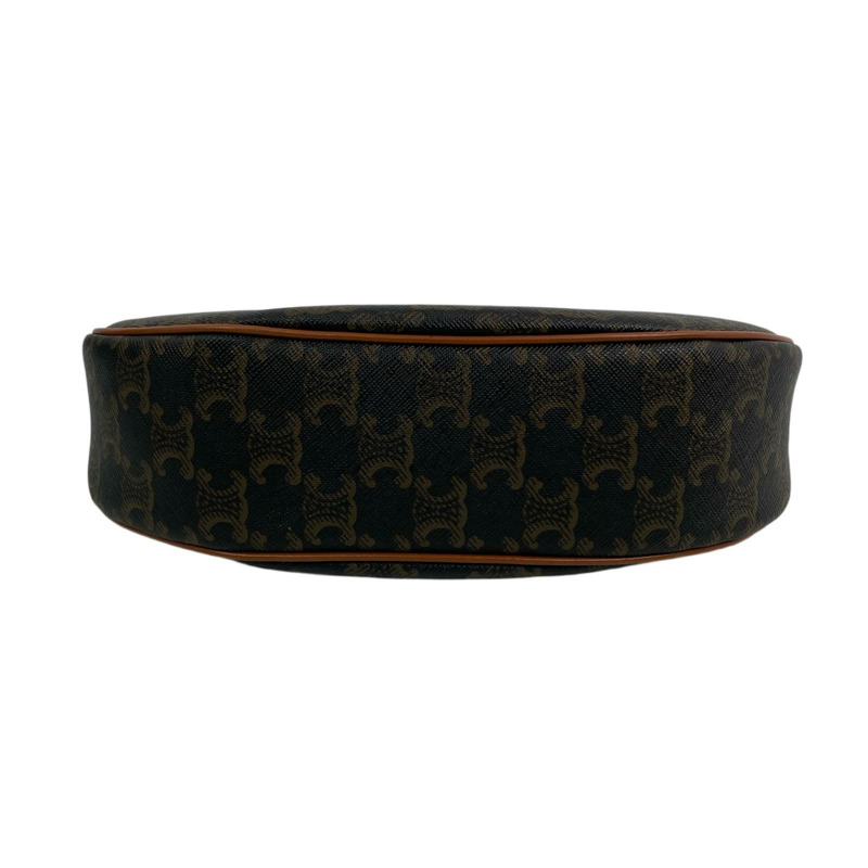 △ CELINE 思琳 Black And Brown Coated Canvas Ava Shoulder Bag 黑色和啡色塗層帆布肩背包-267010530-5