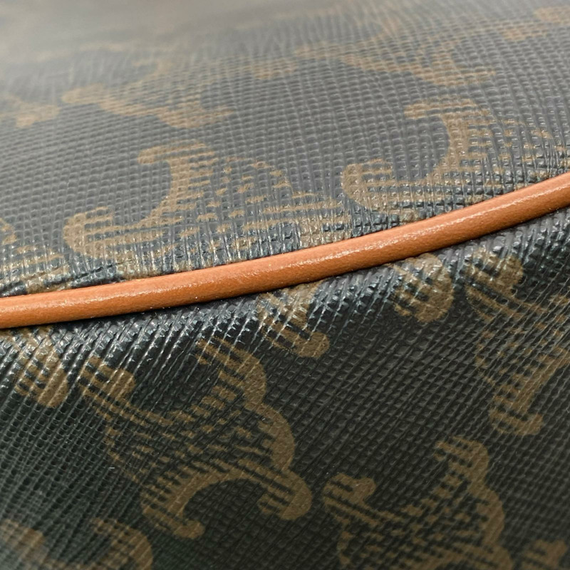 △ CELINE 思琳 Black And Brown Coated Canvas Ava Shoulder Bag 黑色和啡色塗層帆布肩背包-267010530-7