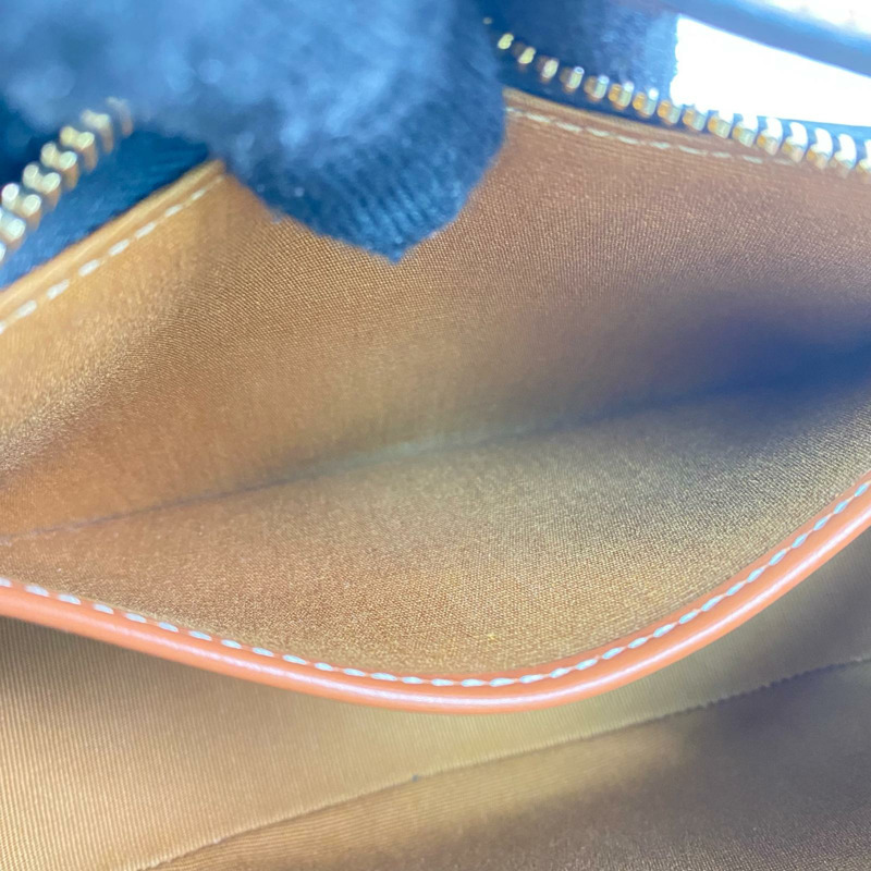 △ CELINE 思琳 Black And Brown Coated Canvas Ava Shoulder Bag 黑色和啡色塗層帆布肩背包-267010530-14