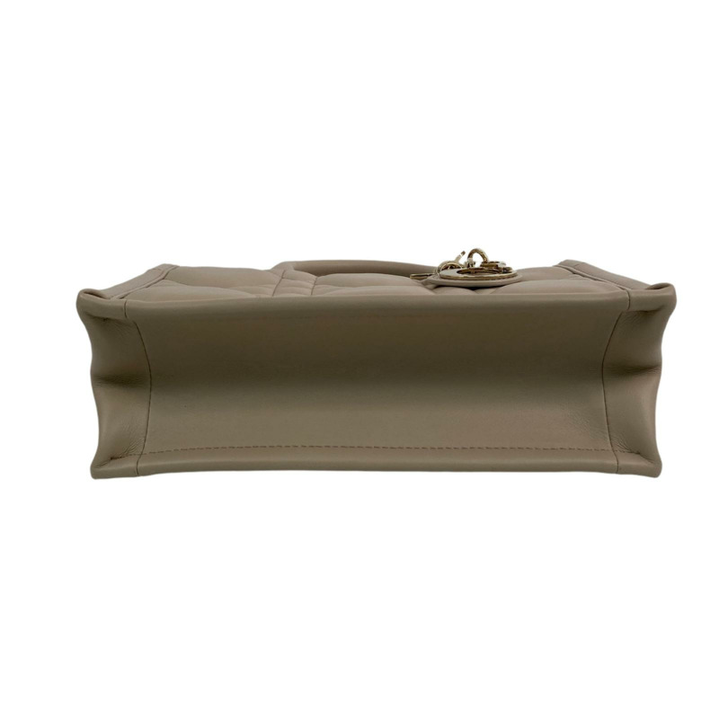 △ Christian Dior 迪奥 Beige Calfskin Mini Book Tote 2 way bag 淺褐色小牛皮兩用袋-267009734-5