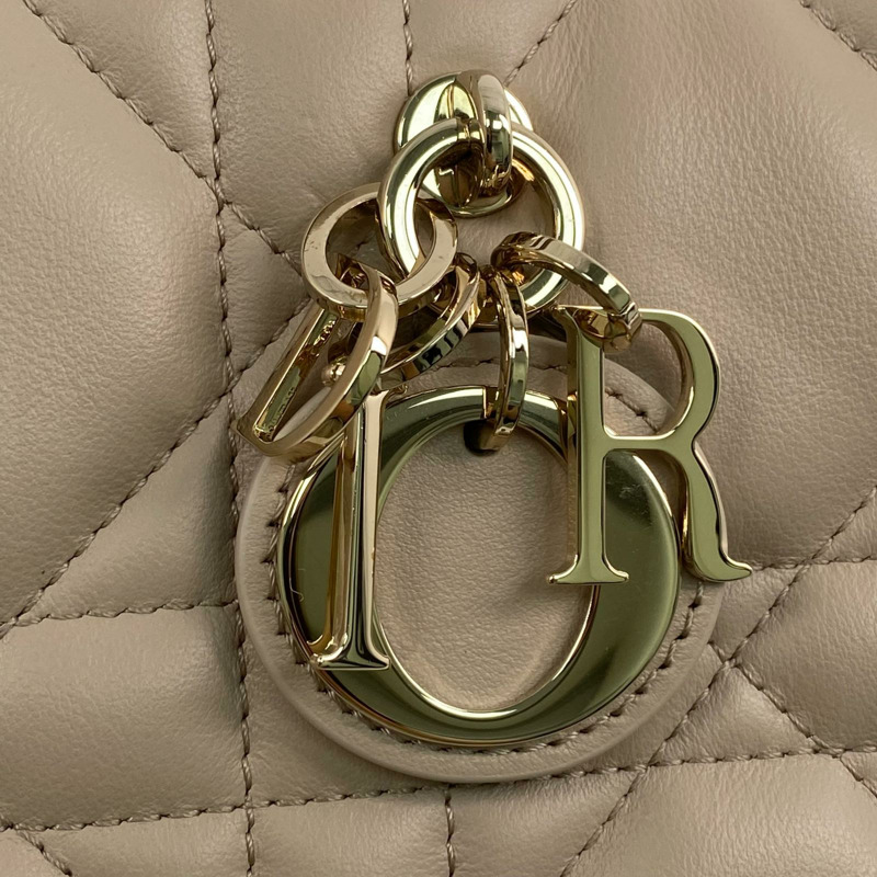 △ Christian Dior 迪奥 Beige Calfskin Mini Book Tote 2 way bag 淺褐色小牛皮兩用袋-267009734-17