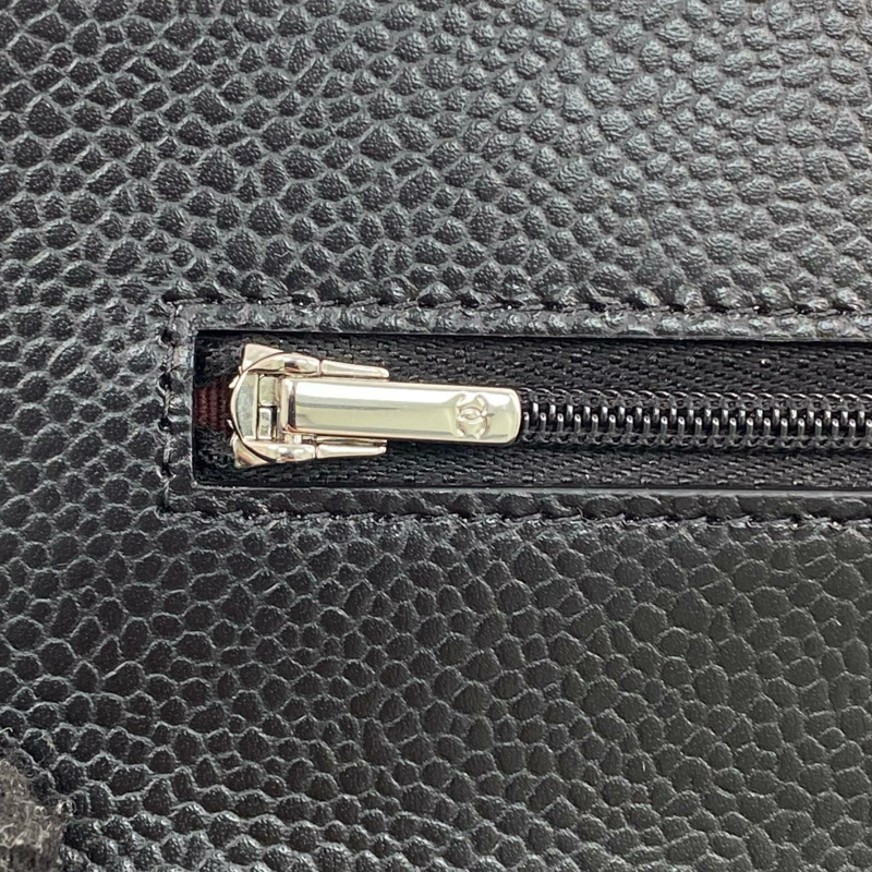 △ CHANEL 香奈兒 Black Caviar Skin 19CM Silver Tone Metal  Chain Wallet 黑色粒紋小牛皮19CM銀色金屬鏈條銀包 AP4241-267009809-17