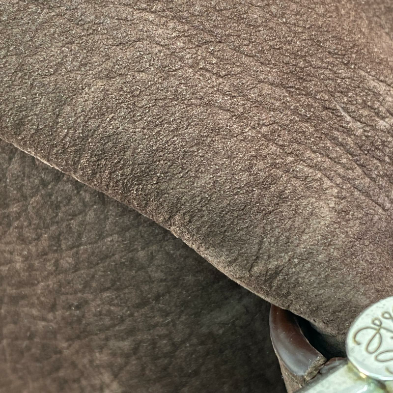 △ LOEWE 羅意威 Brown Suede Loop Bucket Medium Shoulder Bag 啡色麂皮肩背包-267010005-8