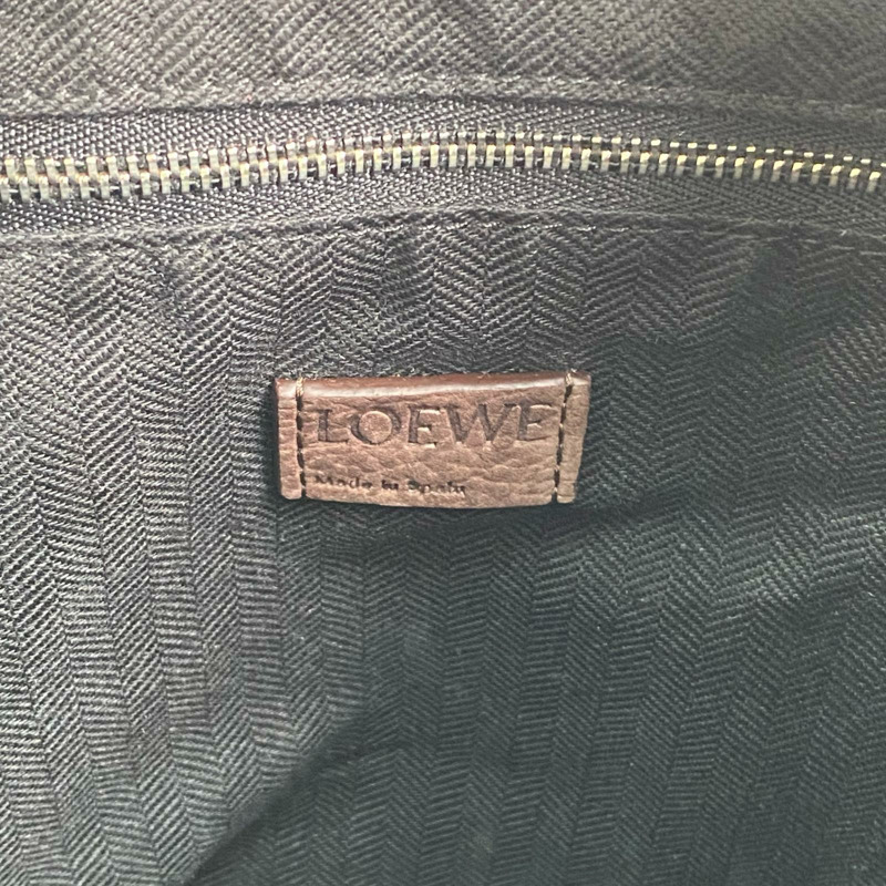 △ LOEWE 羅意威 Brown Suede Loop Bucket Medium Shoulder Bag 啡色麂皮肩背包-267010005-15