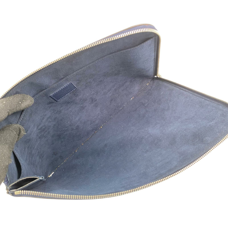 △ LOUIS VUITTON 路易·威登 Navy Epi Leather Epée Pochette Jour Clutch 深藍色水波紋皮革手拿包-267009970-11
