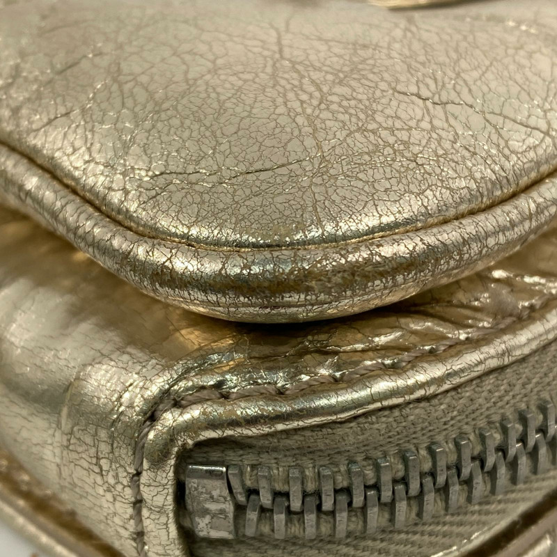 △ CHANEL 香奈兒 Gold Goatskin Silver Tone Metal Mini No.16 Chain Crossbody Bag 金色山羊皮銀色金屬No.16鎖鏈斜揹袋-267010687-6